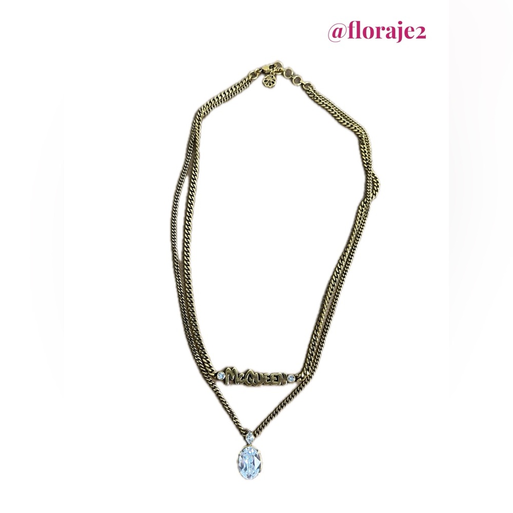 Alexander McQueen Graffiti Logo Layered Necklace